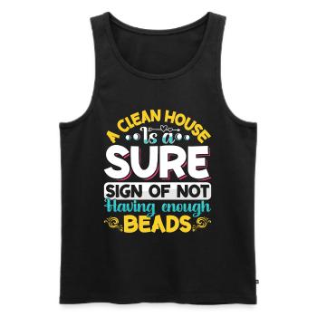 Beading Designs for Beader. - Men's Premium Organic Tank Top - black - Front - Michal (187cm)