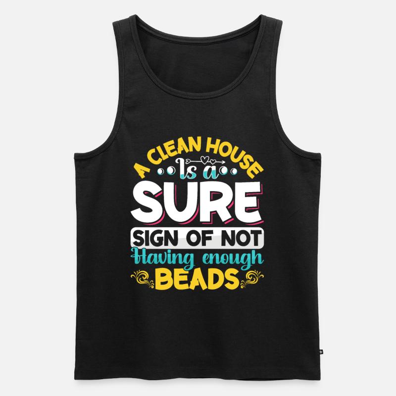Beading Designs for Beader. - Männer Premium Bio Tank Top - Schwarz