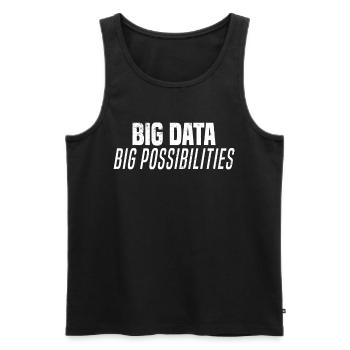 Internet Des Objets IOT Programmeur Admin IT - Débardeur bio Premium Homme - noir - Devant - Michal (187cm)