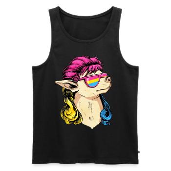 Pansexual Pride Pan Flag Mullet Chihuahua Dog - Débardeur bio Premium Homme - noir - Devant - Michal (187cm)