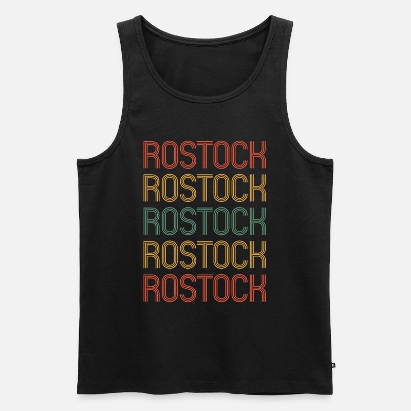 Rostockerin Rostocker Rostock - Männer Premium Bio Tank Top - Schwarz