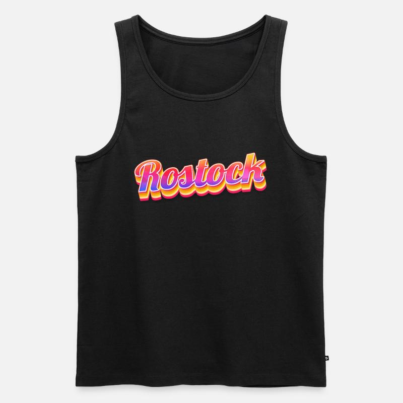Rostockerin Rostocker Rostock - Männer Premium Bio Tank Top - Schwarz