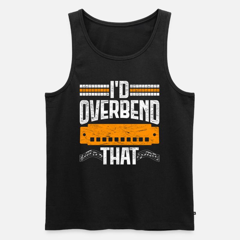 Harmonica harmonica player - Men's Premium Organic Tank Top - black