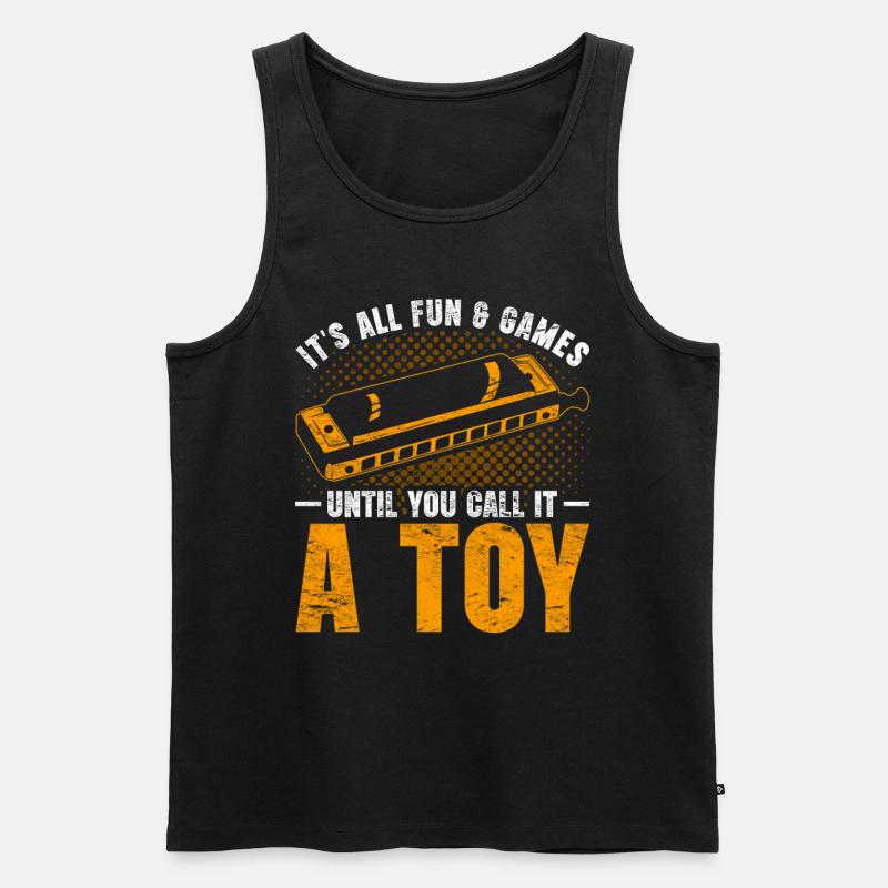 Harmonica harmonica player - Men's Premium Organic Tank Top - black