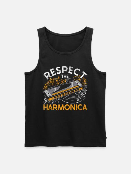 Harmonica harmonica player - Men's Premium Organic Tank Top - black