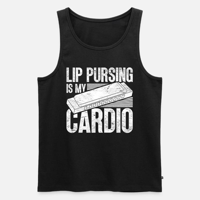 Harmonica harmonica player - Men's Premium Organic Tank Top - black