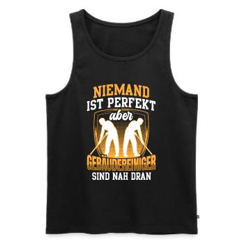 Gebäudereiniger ist nicht perfekt Fensterputzer - Männer Premium Bio Tank Top - Schwarz - Vorne - Michal (187cm)