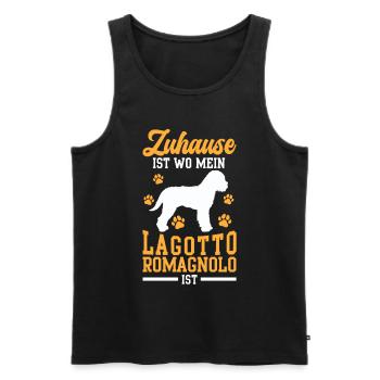 Lagotto Romagnolo ist Zuhause Wasserhund - Männer Premium Bio Tank Top - Schwarz - Vorne - Michal (187cm)