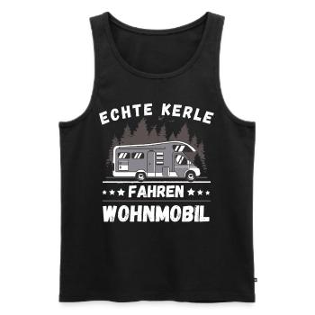 Echte Kerle fahren Wohnmobil Camping Camper - Männer Premium Bio Tank Top - Schwarz - Vorne - Michal (187cm)