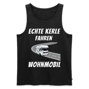 Echte Kerle fahren Wohnmobil Camping Camper - Männer Premium Bio Tank Top - Schwarz - Vorne - Michal (187cm)