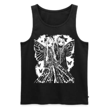 Fairycore Aesthetics Skeleton Fairy Goth Grunge G - Men's Premium Organic Tank Top - black - Front - Michal (187cm)