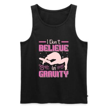 Gymnast funny Workout - Men's Premium Organic Tank Top - black - Front - Michal (187cm)