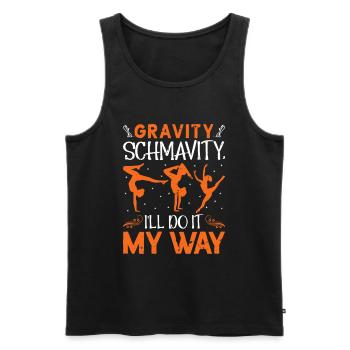 Apparatus Gymnast funny Workout - Men's Premium Organic Tank Top - black - Front - AI Model Male 178 light (178cm)