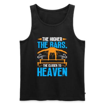 Gymnast funny Workout - Men's Premium Organic Tank Top - black - Front - Michal (187cm)