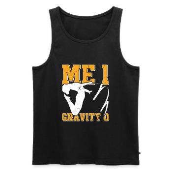 Gymnast funny Workout - Men's Premium Organic Tank Top - black - Front - Michal (187cm)