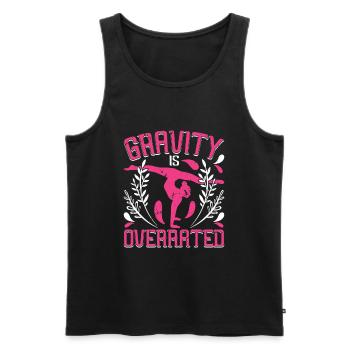 Apparatus Gymnast funny Workout - Men's Premium Organic Tank Top - black - Front - AI Model Male 178 light (178cm)