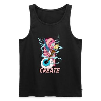 Surreale Illustration Für Künstler Und Kreative - Männer Premium Bio Tank Top - Schwarz - Vorne - AI Model Male 178 light (178cm)