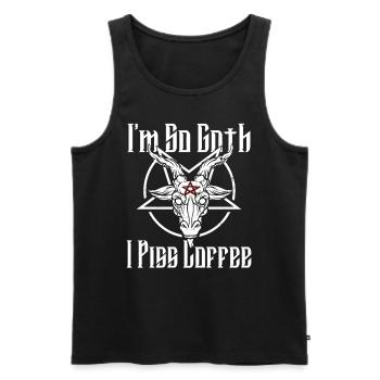 Satan Beelzebub Devil Gothic Pentagram Mystical - Men's Premium Organic Tank Top - black - Front - Michal (187cm)