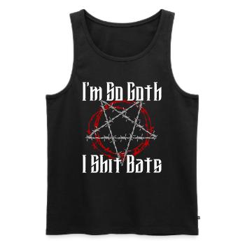 Satan Beelzebub Devil Gothic Pentagram Mystical - Men's Premium Organic Tank Top - black - Front - Michal (187cm)