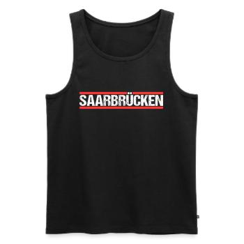 Sarrebruck Sarrebruck Sarrebruck - Débardeur bio Premium Homme - noir - Devant - Michal (187cm)