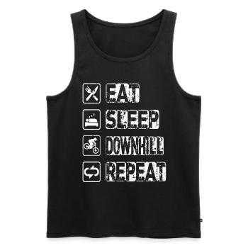 Eat Sleep Downhill Repeat - Men's Premium Organic Tank Top - black - Front - Michal (187cm)