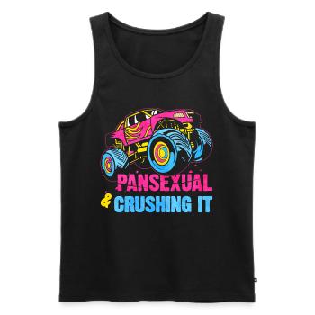 Pansexueller Stolz Monster Truck - Männer Premium Bio Tank Top - Schwarz - Vorne - AI Model Male 178 light (178cm)