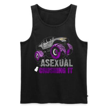 Asexueller Stolz Monster Truck - Männer Premium Bio Tank Top - Schwarz - Vorne - AI Model Male 178 light (178cm)