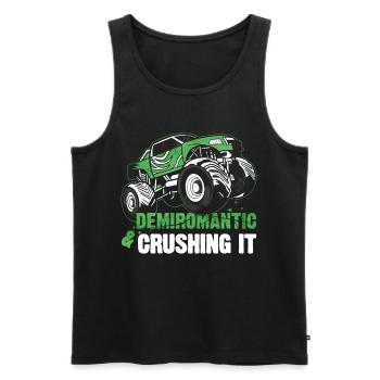 Demiromantischer Stolz Monster Truck - Männer Premium Bio Tank Top - Schwarz - Vorne - AI Model Male 178 light (178cm)