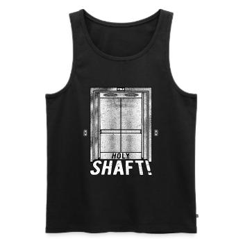 Elevator Mechanic Elevator Mechanic Holy Shaft - Men's Premium Organic Tank Top - black - Front - Michal (187cm)
