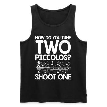 How Do You Tune Two Piccolos Shoot One - Männer Premium Bio Tank Top - Schwarz - Vorne - Michal (187cm)