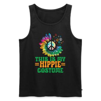Hippie Peace Sign Peace Flowers Flower Child - Débardeur bio Premium Homme - noir - Devant - Michal (187cm)