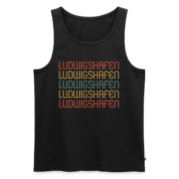 Ludwigshafenerin Ludwigshafener Ludwigshafen - Männer Premium Bio Tank Top - Schwarz - Vorne - Michal (187cm)