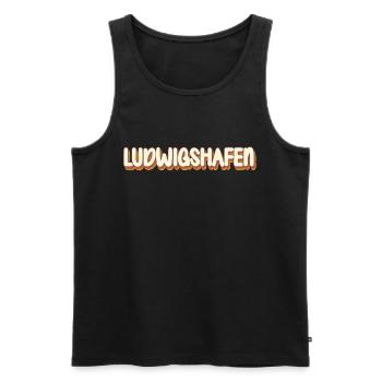 Ludwigshafenerin Ludwigshafener Ludwigshafen - Männer Premium Bio Tank Top - Schwarz - Vorne - Michal (187cm)