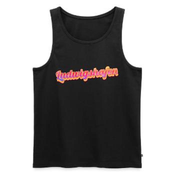 Ludwigshafenerin Ludwigshafener Ludwigshafen - Männer Premium Bio Tank Top - Schwarz - Vorne - Michal (187cm)