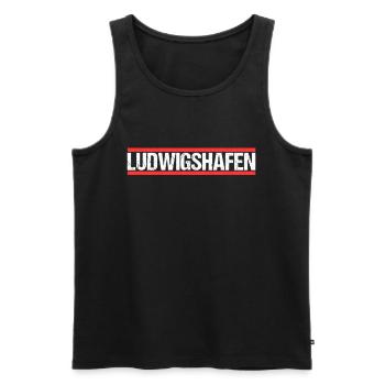 Ludwigshafenerin Ludwigshafener Ludwigshafen - Männer Premium Bio Tank Top - Schwarz - Vorne - Michal (187cm)