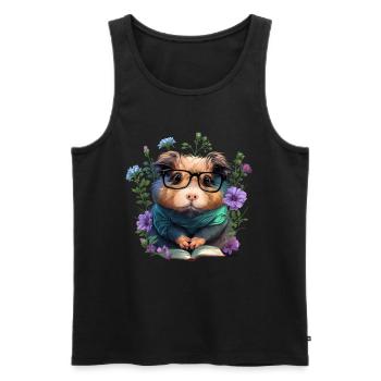 All The Cool Kids Are Reading Meerschweinchen - Männer Premium Bio Tank Top - Schwarz - Vorne - Michal (187cm)