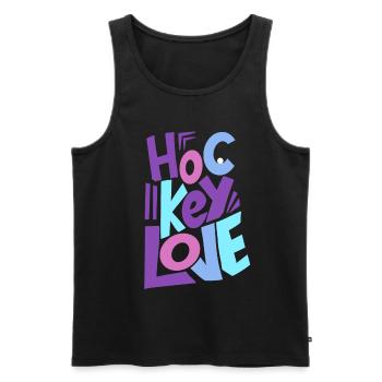Field Hockey Indoor Hockey Hockey Girl - Men's Premium Organic Tank Top - black - Front - Michal (187cm)