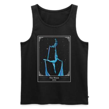 Aerial Silk Luftakrobatin Tarotkarte Der Mond - Männer Premium Bio Tank Top - Schwarz - Vorne - AI Model Male 178 light (178cm)