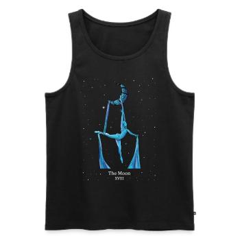 Aerial Silk Luftakrobatin Tarotkarte Der Mond - Männer Premium Bio Tank Top - Schwarz - Vorne - AI Model Male 178 light (178cm)