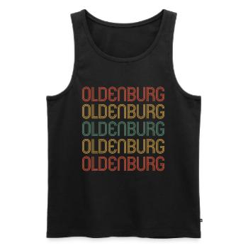 Oldenburgerin Oldenburger Oldenburg - Männer Premium Bio Tank Top - Schwarz - Vorne - AI Model Male 178 light (178cm)