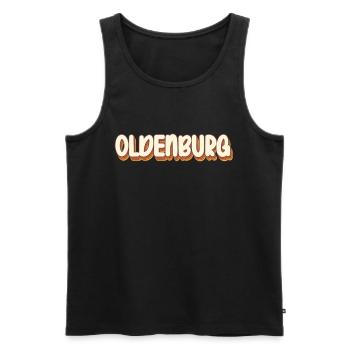Oldenburgerin Oldenburger Oldenburg - Männer Premium Bio Tank Top - Schwarz - Vorne - AI Model Male 178 light (178cm)