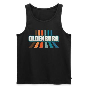 Oldenburgerin Oldenburger Oldenburg - Männer Premium Bio Tank Top - Schwarz - Vorne - AI Model Male 178 light (178cm)
