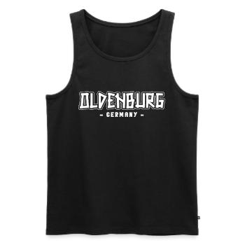 Oldenburgerin Oldenburger Oldenburg - Männer Premium Bio Tank Top - Schwarz - Vorne - AI Model Male 178 light (178cm)