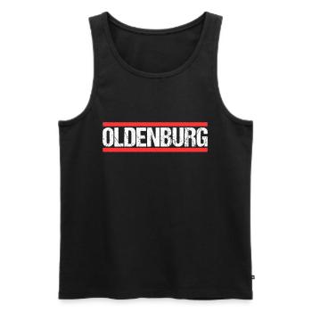 Oldenburgerin Oldenburger Oldenburg - Männer Premium Bio Tank Top - Schwarz - Vorne - AI Model Male 178 light (178cm)