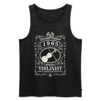 Vintage 1965 Violinist Birthday Gift Hobby - Men's Premium Organic Tank Top - black - Front - Michal (187cm)