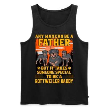 Rottweiler Daddy - Men's Premium Organic Tank Top - black - Front - AI Model Male 178 light (178cm)