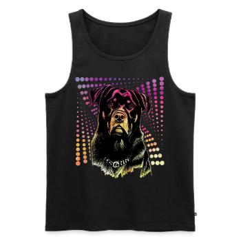 Rottweiler - Débardeur bio Premium Homme - noir - Devant - AI Model Male 178 light (178cm)
