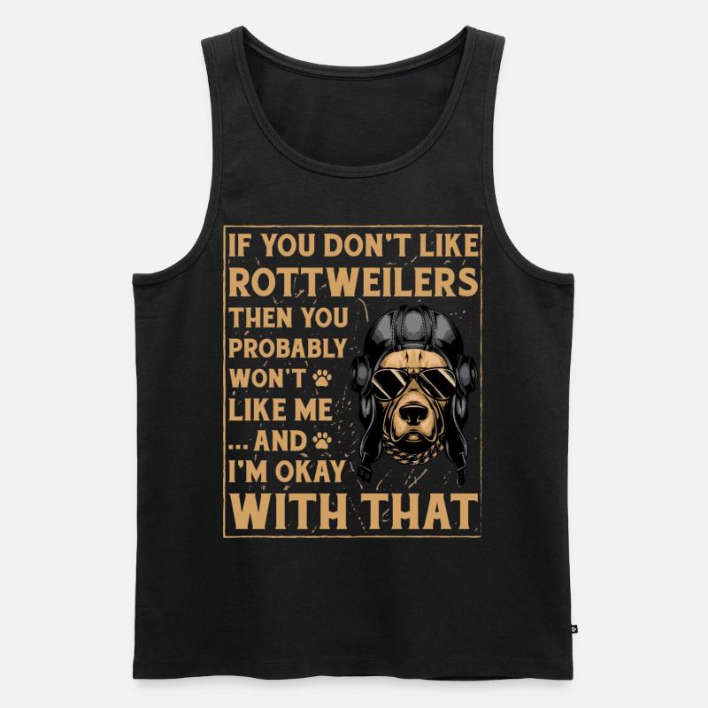 Rottweiler Lustiger Spruch - Männer Premium Bio Tank Top - Schwarz