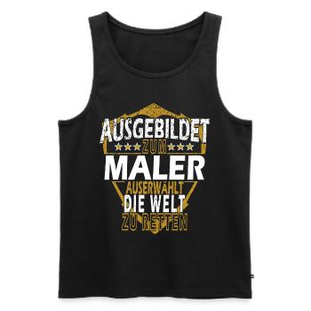 Maler Lustiger Spruch Geschenkidee - Männer Premium Bio Tank Top - Schwarz - Vorne - Michal (187cm)