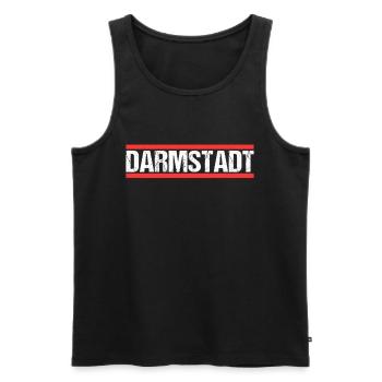 Darmstädterin Darmstädter Darmstadt - Männer Premium Bio Tank Top - Schwarz - Vorne - Michal (187cm)